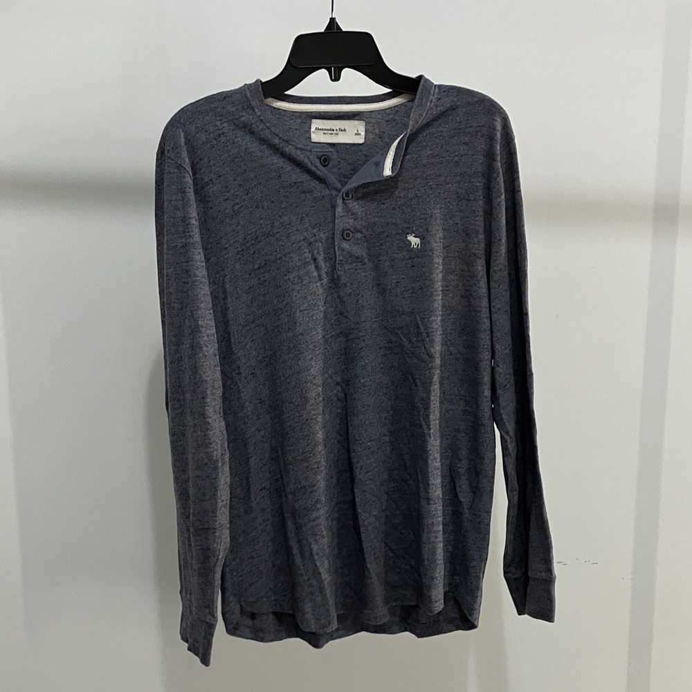 Abercrombie & Fitch Dark Gray Henley Shirt